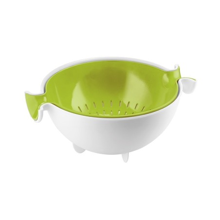 Juego de Colador con Recipiente Verde - Spin&Drain