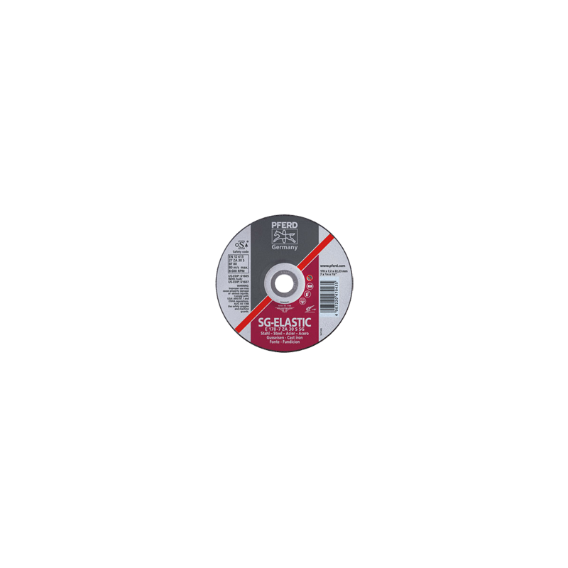 Discos De Rebarbar Linha Alto Rendimento SG-Elastic Aço PFERD E 230-4,1 ZA 30 S SG Pipe/22,23