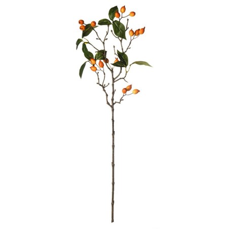 Single Berry Branch Organge 66cm - Deko
