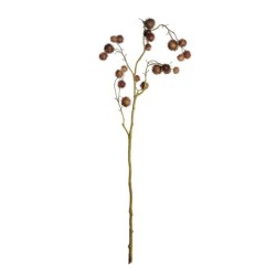 Ramo com Frutos Castanho Claro 93cm - Deko