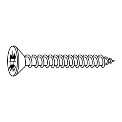 CHEMITOOL FASTENERS Screw POZIDRIV® Bugle Head DIN 7505A 3X18 4.8 White Zinc Plated