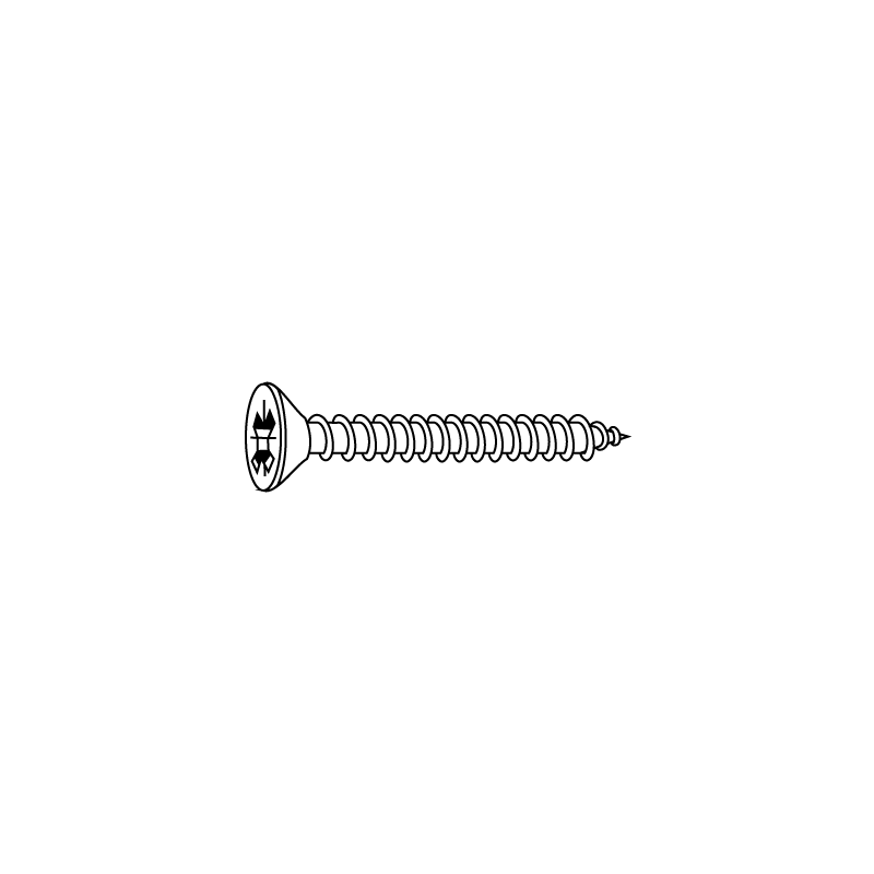 CHEMITOOL FASTENERS Chipboard Screw Countersunk Head POZIDRIV Full Thread DIN 7505A 4X30 Yellow Passivated