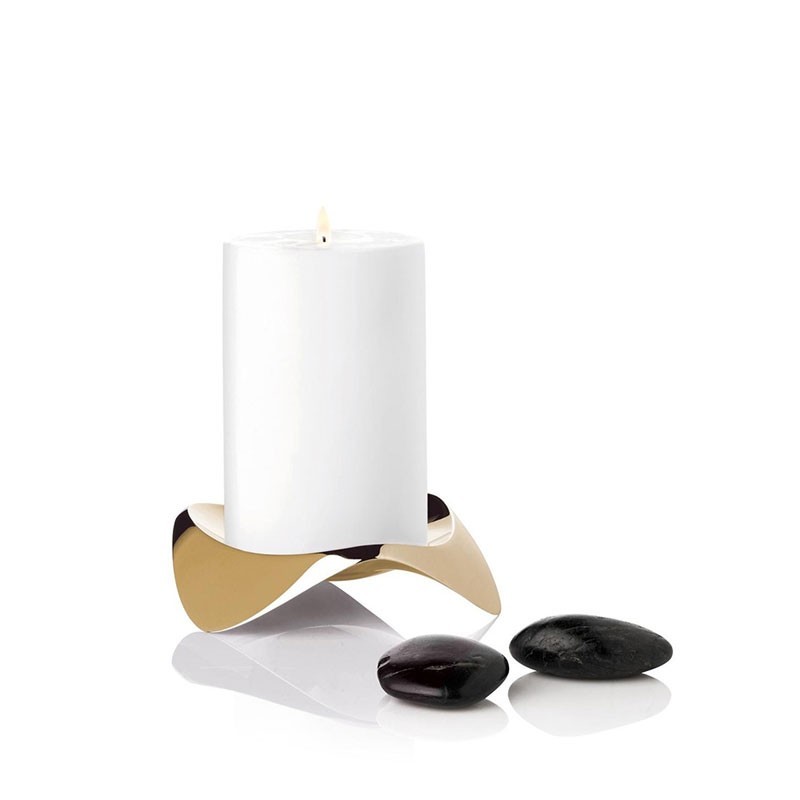 Porta-Velas Dourado Ø12Cm - Papilio Uno
