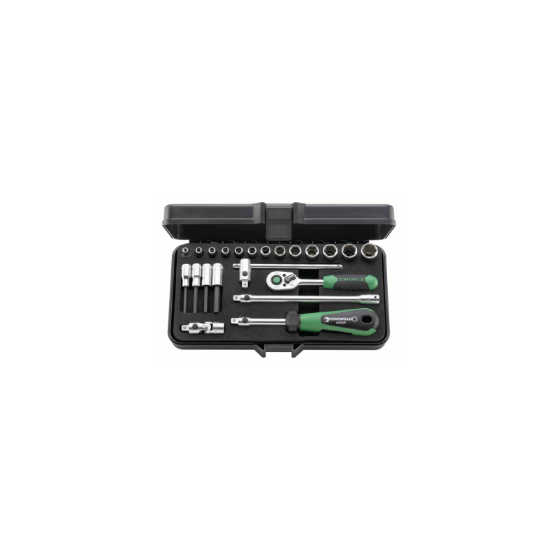 STAHLWILLE Socket Set 1/4' nº 40, nº 44, nº 17 and nº 5QR (22 un.) STAHLWILLE Socket Set 1/4' nº 40, nº 44, nº 17 and nº 5QR (22 un.)