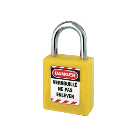 CADEADO ABS ARCO ACERO- AMARELO-40X25X6