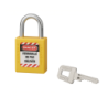 Cadeado ABS com Arco em Aço Amarelo 40x25x6mm THIRARD
