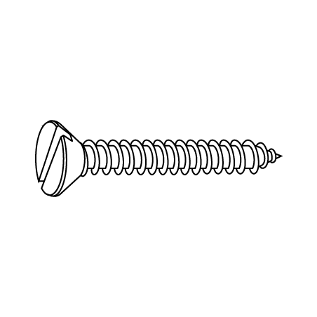CHEMITOOL Slotted Countersunk Head Tapping Screw DIN 7972C 5,5x25 White Zinc Plated
