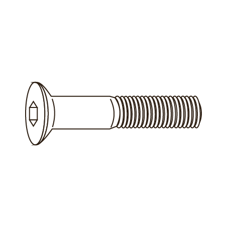 CHEMITOOL Hexagonal Countersunk Head Screw DIN 7991 M6X30 10.9 Without Finishing