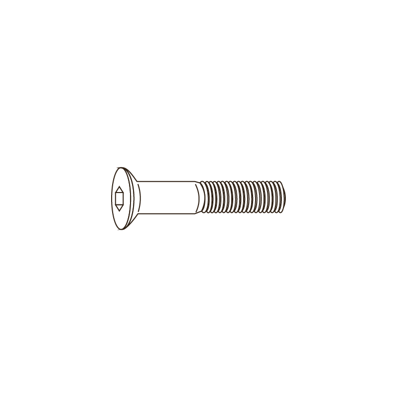 CHEMITOOL Hexagonal Countersunk Head Screw DIN 7991 M6X40 10.9 Without Finishing