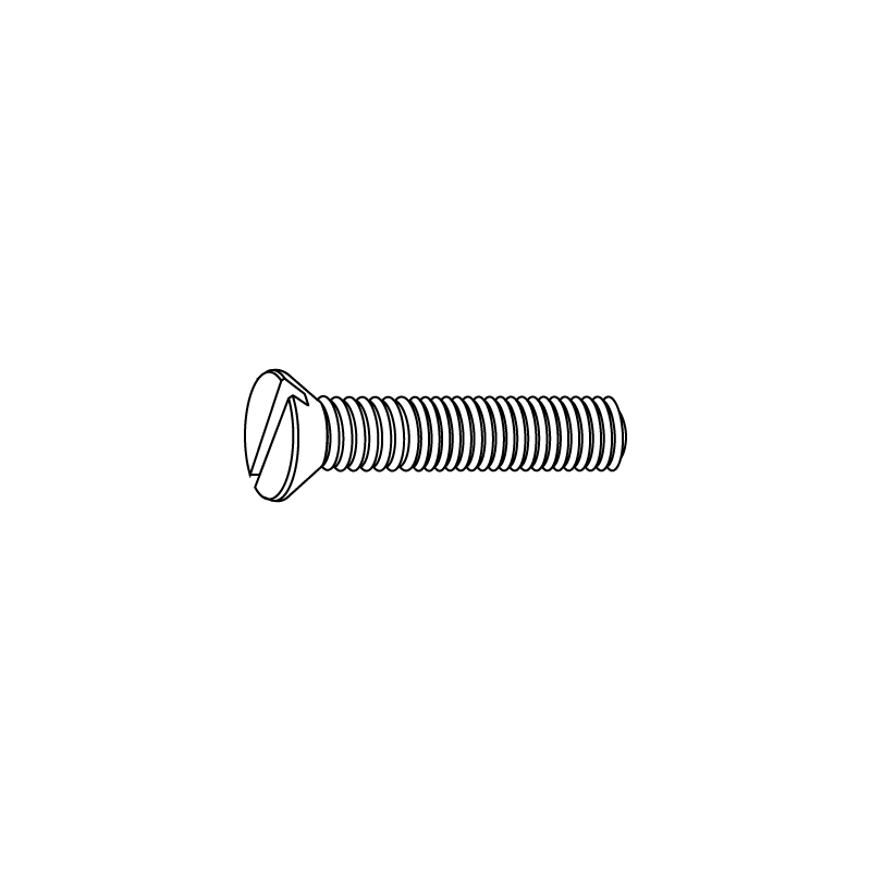 CHEMITOOL FASTENERS Slotted Countersunk Head Screw DIN 963 M4X8 4.8 without Finishing