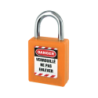 Cadeado ABS com Arco em Aço Laranja 40x25x6mm THIRARD