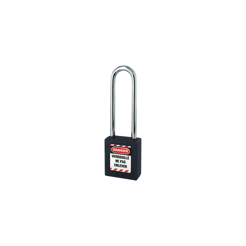 Cadeado ABS com Arco em Aço Preto 40x6x76mm THIRARD