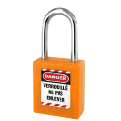 THIRARD 40x6x38mm ABS Padlock with Arc Steel Naranja