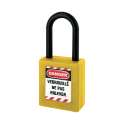 CADEADO ABS ARCO DE NYLON-AMAR.40X38X6