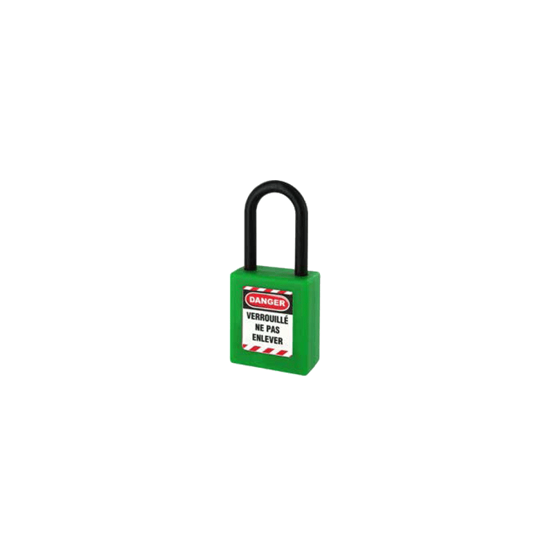 Cadeado ABS Arco de Nylon Verde 40x6x38mm THIRARD Cadeado ABS Arco de Nylon Verde 40x6x38mm THIRARD