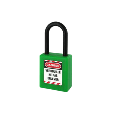Cadeado ABS Arco de Nylon Verde 40x6x38mm THIRARD