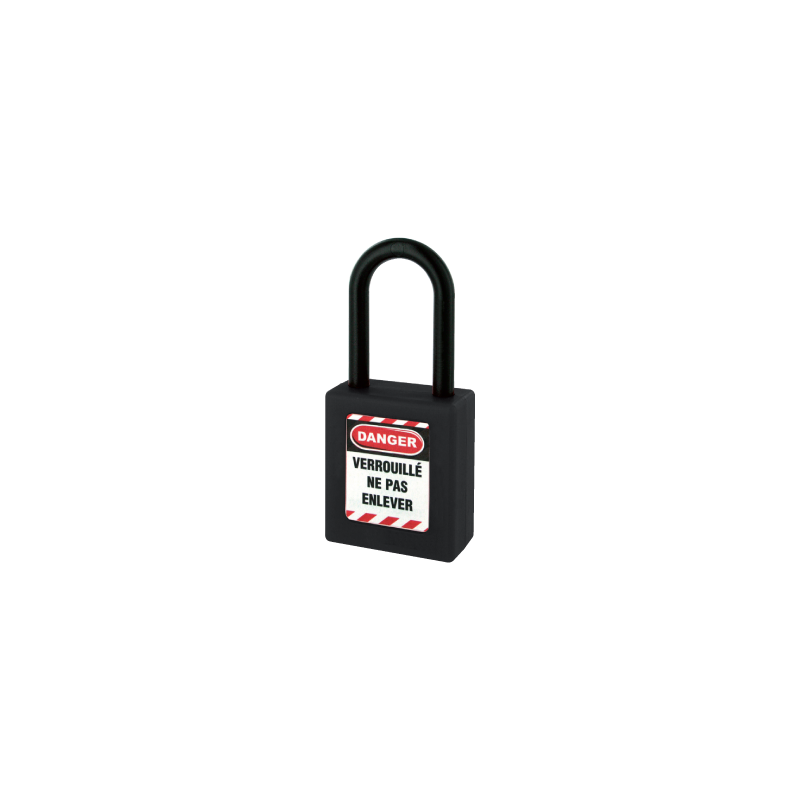Cadeado ABS Arco de Nylon Preto 40x6x38mm THIRARD