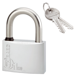 Cadeado de Latão Cromado MACH1 45mm THIRARD