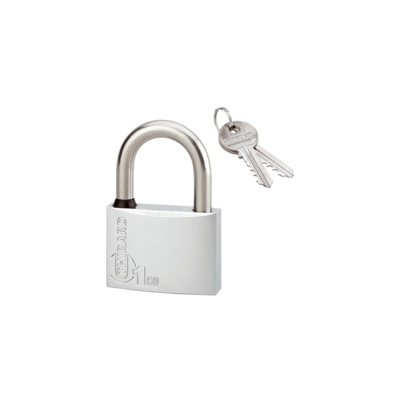THIRARD Chrome-plated Brass Padlock MACH1 45mm THIRARD Chrome-plated Brass Padlock MACH1 45mm