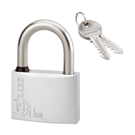 Cadeado de Latão Cromado MACH1 45mm THIRARD
