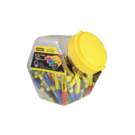 Mini Marcador Punta Fina Negro/Rojo/Azul/Verde (Pack 72 uni) STN1-47-329 STANLEY®