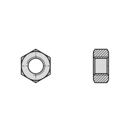 CHEMITOOL FASTENERS Hexagonal Nut Fine Pitch DIN 934 M30X1,5 |8| White Zinc plated