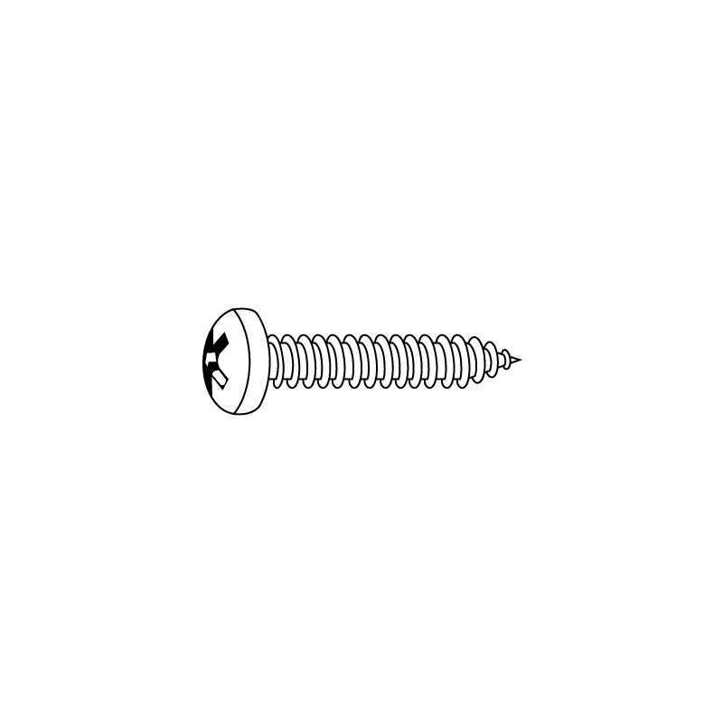 CHEMITOOL Cross Recessed Pan Head Tapping Screw DIN 7981C 5,5x13 Oxidised