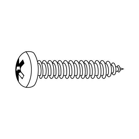 CHEMITOOL Cross Recessed Pan Head Tapping Screw DIN 7981C 5,5x13 Oxidised