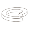 CHEMITOOL FASTENERS Spring Washer DIN 127B M36 140HV 4.8 White Zinc Plated