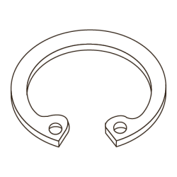CHEMITOOL FASTENERS Internal Retaining Ring DIN 472 24mm 4.8 without Finishing