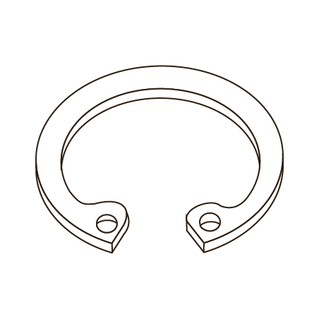 CHEMITOOL FASTENERS Internal Retaining Ring DIN 472 24mm 4.8 without Finishing