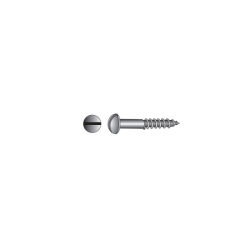 Parafuso de Latão para Madeira com Cabeça Oval com Fenda N20 4X45 DIN 96 CHEMITOOL FASTENERS