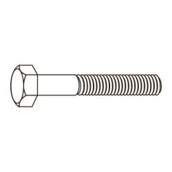 CHEMITOOL FASTENERS Partial Thread Hexagon Screw - Structures DIN 6914 M27X80 10.9 without Finishing