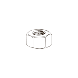 CHEMITOOL Hexagon Thin Nut- Left Thin Metric Thread DIN 934 M20 8 without Finishing