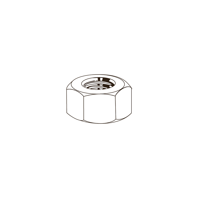 CHEMITOOL Hexagon Thin Nut- Left Thin Metric Thread DIN 934 M20 8 without Finishing CHEMITOOL Hexagon Thin Nut- Left Thin Metric Thread DIN 934 M20 8 without Finishing