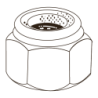 CHEMITOOL Non-Metallic Nylon Self-locking Hex Nut DIN 985 M4 8 Yellow Passivated