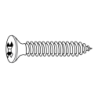 CHEMITOOL Cross Recessed Countersunk Head Tapping Screw DIN 7982 C 2,9x19 White Zinc Plated