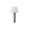 CHEMITOOL FASTENERS Self Drilling Screw Hexagonal Flange Head in Nylon White R9110 DIN 7504K 4,2X19 White Zinc plated
