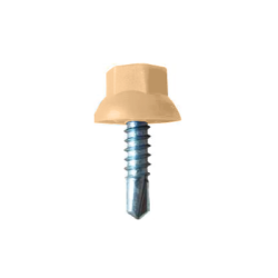 Tornillo Autotaladrante Cabeza Hexagonal Nylon Marfin Claro R1015 DIN 7504K 5,5X22 Zincado Blanco CHEMITOOL FASTENERS
