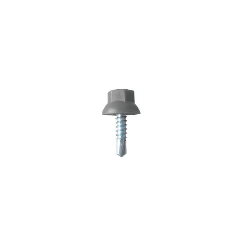 Tornillo Autotaladrante Cabeza Hexagonal Nylon Gris R7037 DIN 7504K 5,5X22 Zincado Blanco CHEMITOOL FASTENERS Tornillo Autotaladrante Cabeza Hexagonal Nylon Gris R7037 DIN 7504K 5,5X22 Zincado Blanco CHEMITOOL FASTENERS