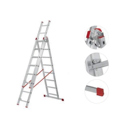 ESCADA TRIPLA 3005-3X10 DEGRAUS 6,7M