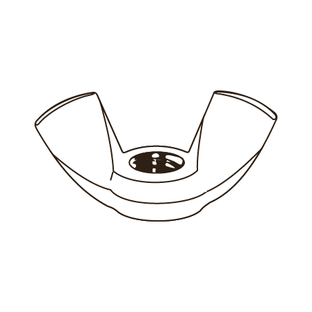 CHEMITOOL Wing Nut - American Model DIN 315 M4 Polished