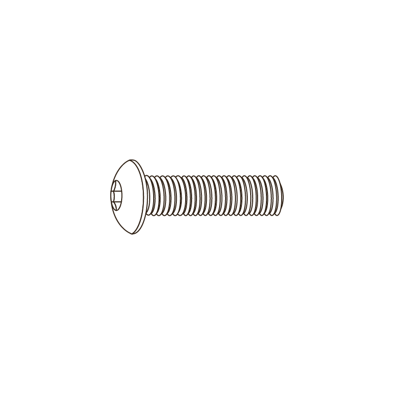 Hexagon Socket Cap Screw Button Head ISO 7380 M4X12 10.9 Plain CHEMITOOL FASTENERS