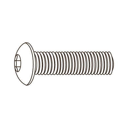 Hexagon Socket Cap Screw Button Head ISO 7380 M4X12 10.9 Plain CHEMITOOL FASTENERS