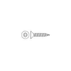 CHEMITOOL FASTENERS PZD Extra Flat Head Screw 4x40 (1.5/8X7|) WHITE