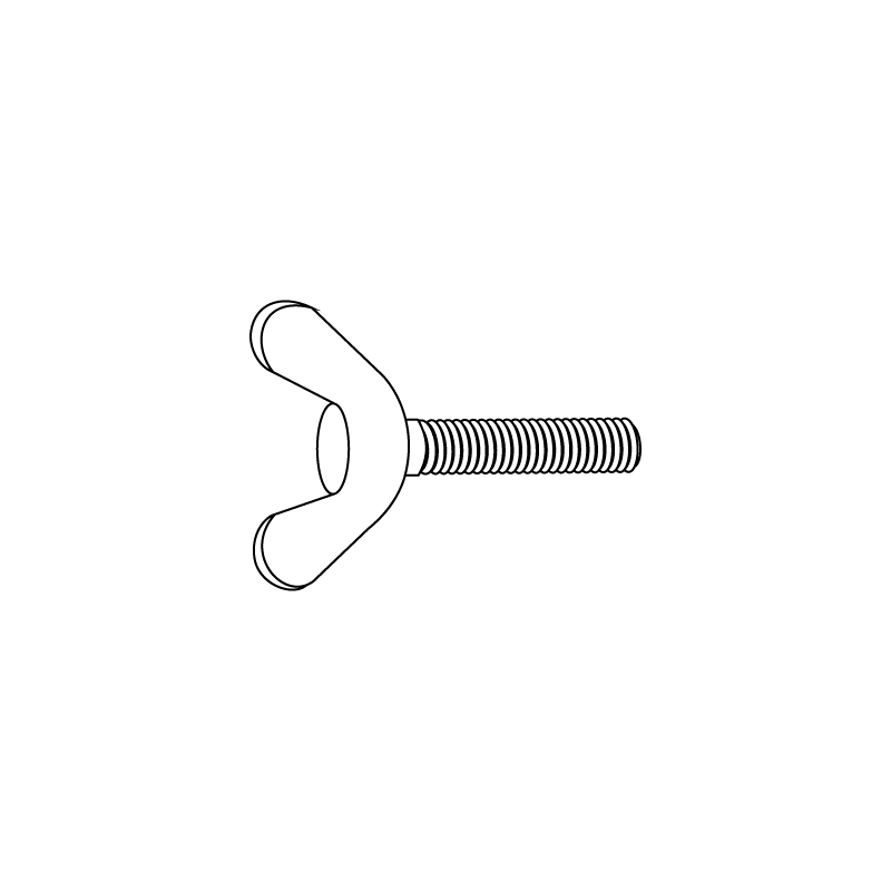 CHEMITOOL FASTENERS Wing Screw Rounded Wings DIN 316 M4X30 4.8 White Zinc Plated CHEMITOOL FASTENERS Wing Screw Rounded Wings DIN 316 M4X30 4.8 White Zinc Plated