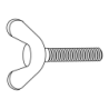 CHEMITOOL FASTENERS Wing Screw Rounded Wings DIN 316 M6X20 4.8 White Zinc Plated