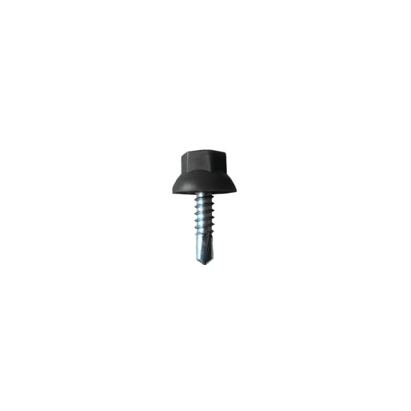 Tornillo Autotaladrante Cabeza Hexagonal Nylon Negro R9005 DIN7504K 4,2x19 Zincado Blanco CHEMITOOL FASTENERS Tornillo Autotaladrante Cabeza Hexagonal Nylon Negro R9005 DIN7504K 4,2x19 Zincado Blanco CHEMITOOL FASTENERS