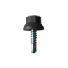 Tornillo Autotaladrante Cabeza Hexagonal Nylon Negro R9005 DIN7504K 4,2x19 Zincado Blanco CHEMITOOL FASTENERS