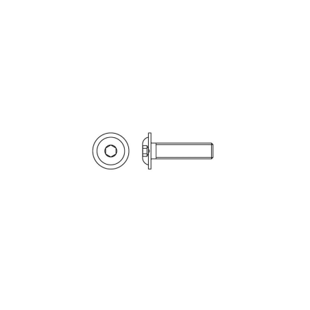 Tornillo Torx de cabeza ovalada M5X20 ISO 7380-A2 CHEMITOOL FASTENERS